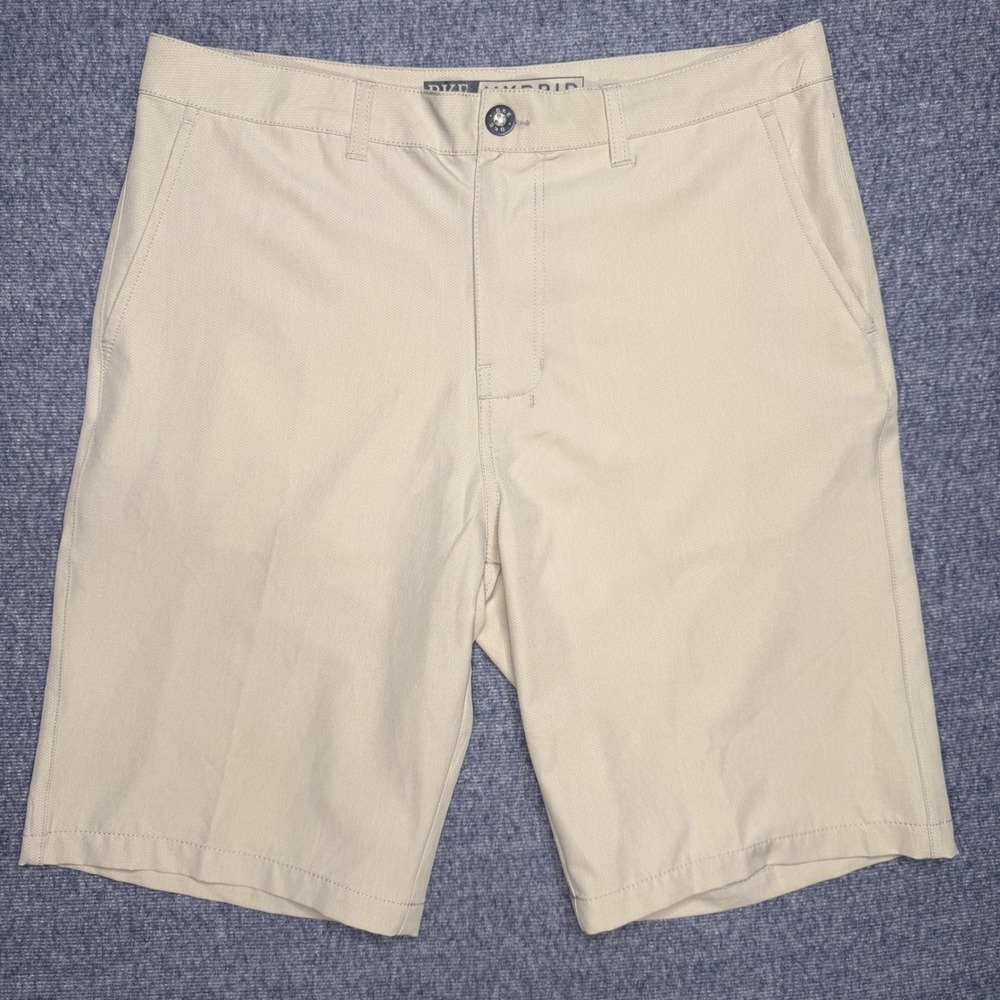 BKE Hybrid Standard Fit Shorts Mens 34W Khaki Tan Textured Quick Dry Casual Golf